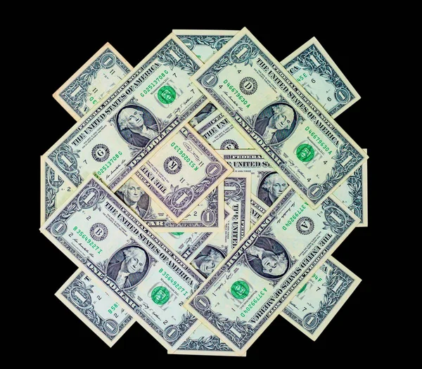 Ein Stapel Amerikanischer Dollars Banknoten Bargeld Hundert Dollar Scheine Auf — Stockfoto