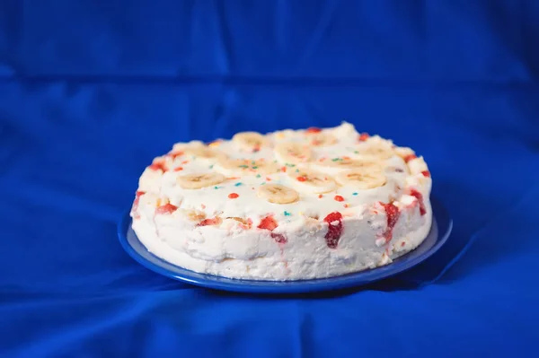 Torta Alla Panna Acida Fatta Casa — Foto Stock