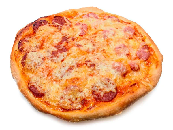 Isolerad Pizza Med Ost — Stockfoto