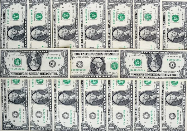 Hintergrund Der Ein Dollar Scheine — Stockfoto