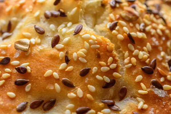 Focaccia Med Sesamfrön — Stockfoto