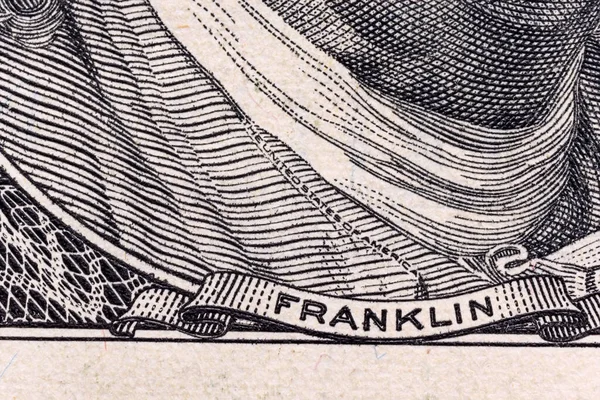 Fragment Banknote One Hundred American Dollars — Stock Photo, Image