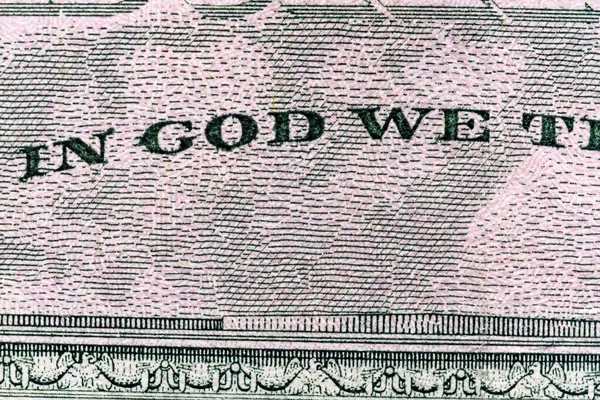 Fragment Einer Banknote Fünf Amerikanische Dollar — Stockfoto