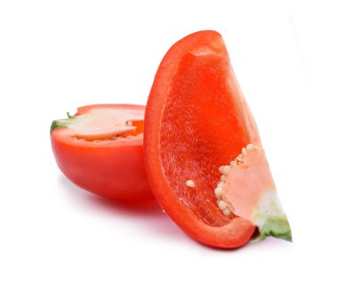 izole kırmızı çan biberi