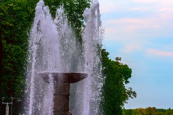 Une Goutte Eau Une Fontaine — Photo