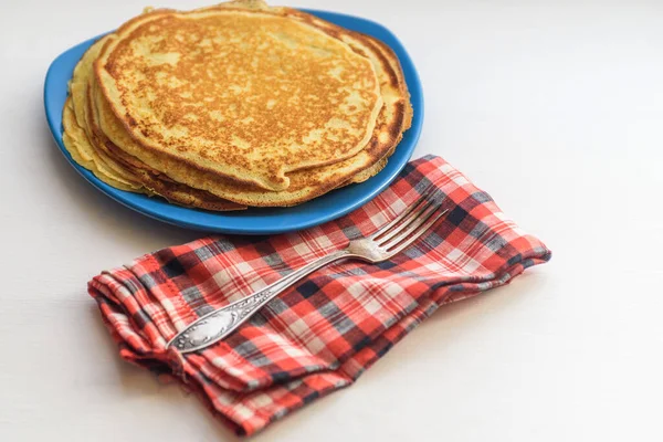 Crêpes Maison Sur Une Assiette — Photo