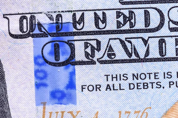 Een Fragment Van Een Bankbiljet Van Honderd Amerikaanse Dollars — Stockfoto