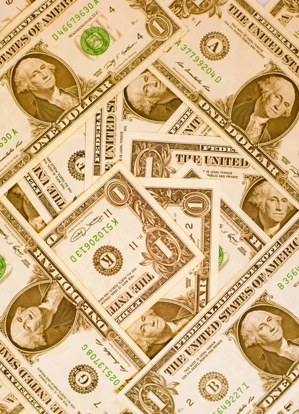 Купа Американських Доларів Банкноти Грошові Купюри Долар — стокове фото