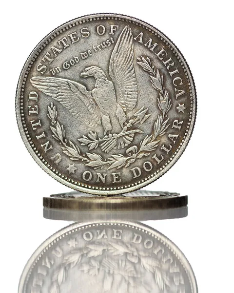Vintage Amerikanska Mynt Isolerad Vit Bakgrund — Stockfoto
