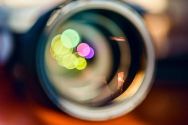 Lensin soyut görüntüsü.