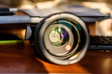 Lensin soyut görüntüsü.