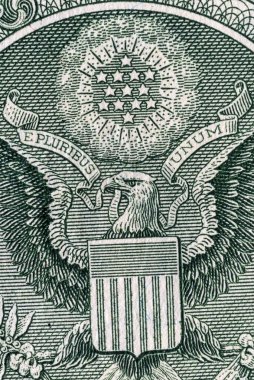 Bir dolarlık banknotun parçası.