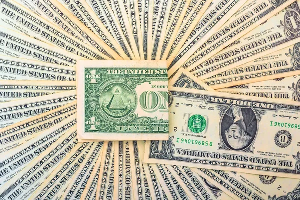Nézet Egydolláros Bankjegyekre — Stock Fotó