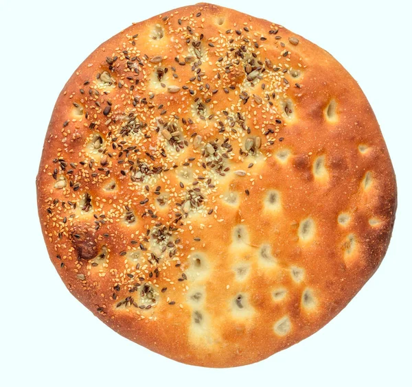 Focaccia Med Sesamfrön — Stockfoto