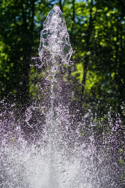 Pulvérisation Une Fontaine Gros Plan — Photo