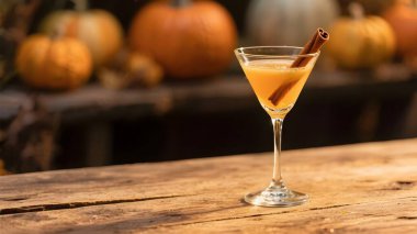 Tatlı ev yapımı kabak votka Martini tarçın ile