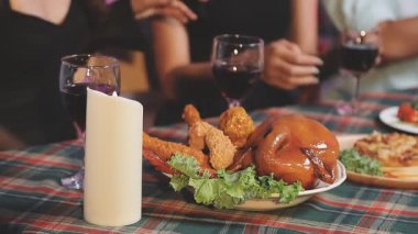 Yemek ve içecek masası, yemek konsepti, orijinal fotoset.