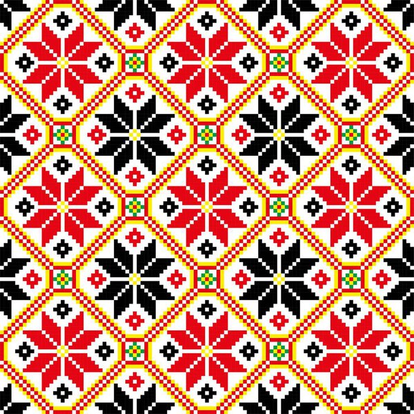 Набор этнических орнаментов рисунка в разных цветах. Векторная иллюстрация. Из собрания балто-славянских орнаментов
