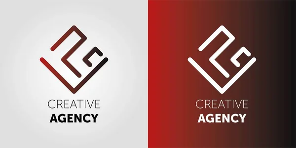 Creative Agency Logo Design Abstrakt Vetor Logotyp Sign Business Internet — Stock vektor