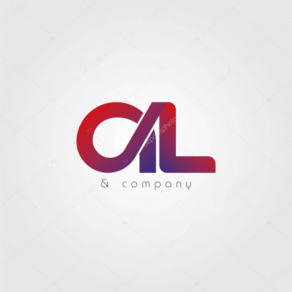 Abstract Letters al logo. AL Letter logo Design Vector with gradient. vector logo