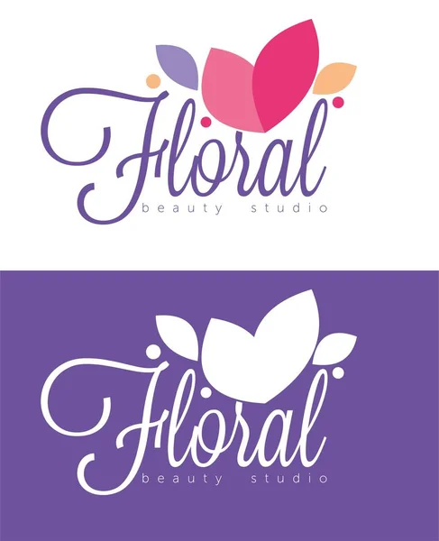 Luxus Flover Floral Schönheit Ctudio Logo Und Vektor — Stockvektor