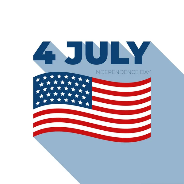 Флаг США. Фон Дня независимости США. Празднование 4 июля. — стоковый вектор