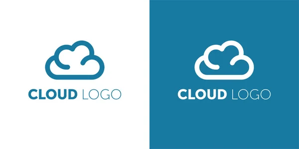 Design de logotipo da Creative Cloud. Ícone de vetor criativo de uma nuvem azul com setas . — Vetor de Stock