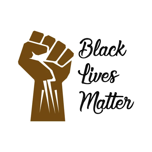 Detener el racismo icono. La vida de los negros importa. Plantilla para fondo, banner, póster con texto. Ilustración vectorial . — Vector de stock