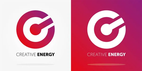 Dynamické logo Creative Energy s přechodem. abstraktní design loga. kreativní logo — Stockový vektor