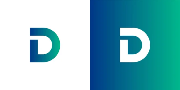 Soyut D harfi logo tasarım şablonu. Renkli yaratıcılık işareti. Evrensel vektör simgesi. Modern logotype sembolü