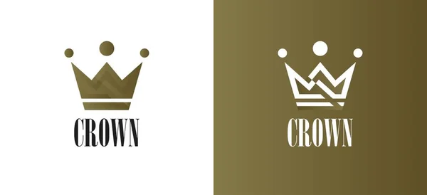 Vorlage für das Crown-Logo. Kronflache Ikone. Kronkönig, Prinz, Königin oder Prinzessin — Stockvektor