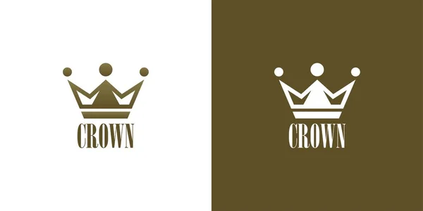 Vorlage für das Crown-Logo. Kronflache Ikone. Kronkönig, Prinz, Königin oder Prinzessin — Stockvektor