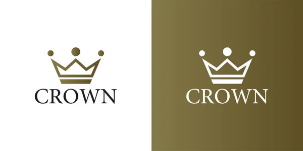 Plantilla decorativa Crown Line Logo Illustration Design. Vector EPS 10 . — Vector de stock