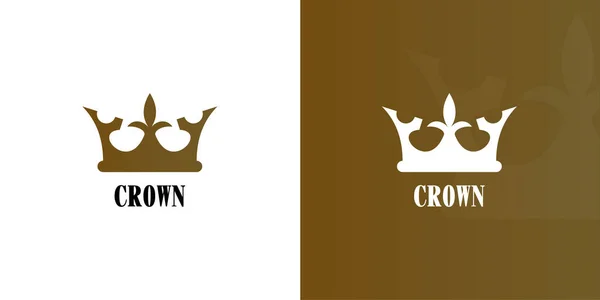 Projekt ilustracji logo linii ozdobnej Crown Line. Wektor EPS 10. — Wektor stockowy