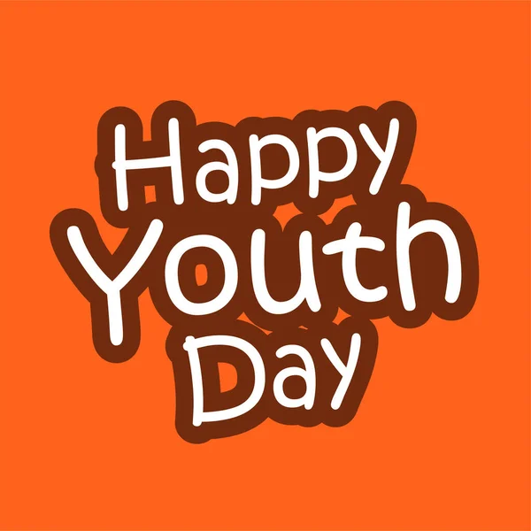 Vector illustration of a stylish text for International Youth Day. — Stock Vector