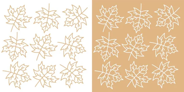 Стильный фон с падающими осенними листьями. Векторная иллюстрация . — стоковый вектор