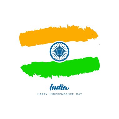 Yaratıcı Hint Bağımsızlık Günü konsepti. Vektör illüstrasyonu EPS 10
