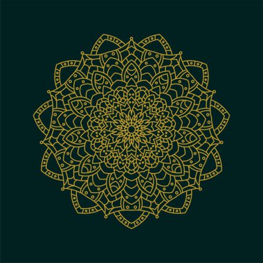 Hindistan 'ın Bağımsızlık Günü Ornametal posteri. Parti her yıl 15 Ağustos 'ta kutlandı. Davetiye kartının vektörü. Kaleydoskop, madalyon, Hindistan, Arapça