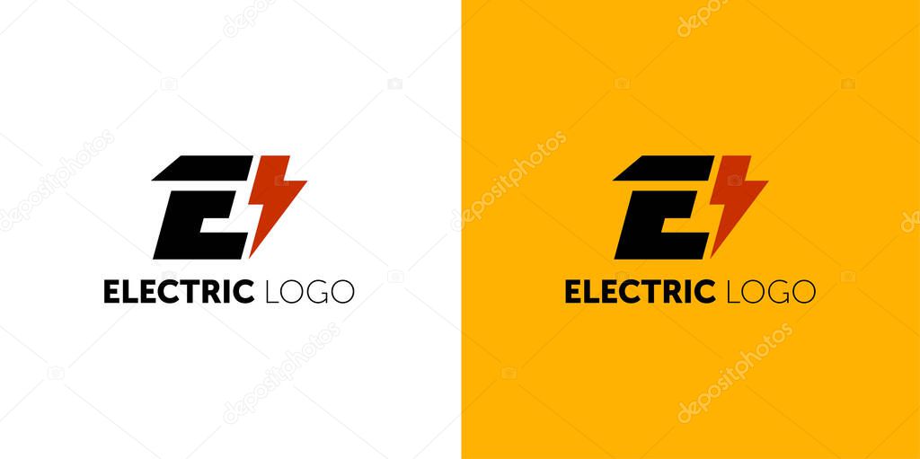 Electricity - vector logo template concept illustration. Gear factory sign. Technology mechanical symbol. Design element...