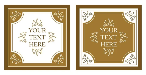 Vintage frame pattern retro background. Calligraphic design elements. vector vintage frame with place for your text — Stock Vector