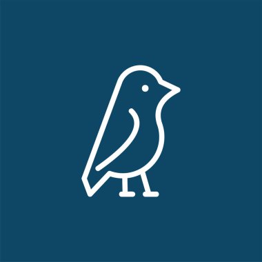 Farklı renk varyasyonlarında stilize kuş silueti. Vektör simgesi.