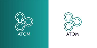 Bilim logosu grafik tasarım ikonunun atom yolu dünyası