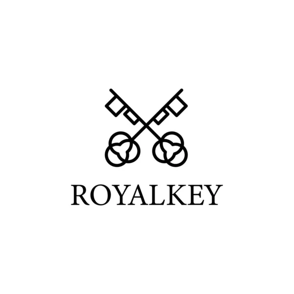 Kraliyet logosu. Vektör logosu tasarım elemanı. Emlak, anahtar, ev, ev