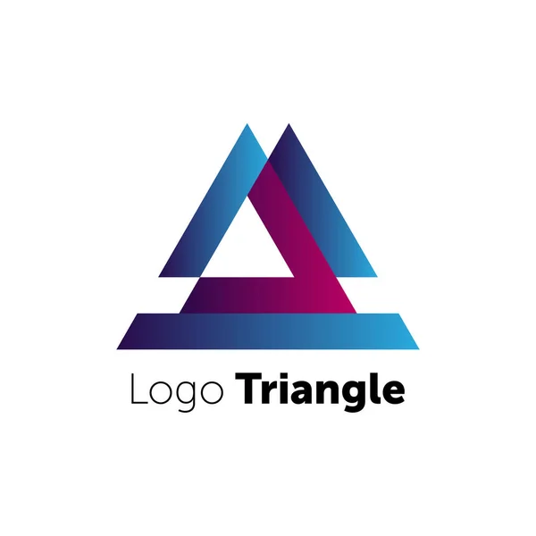 Design driehoekig logo element. Oneindige kruis lint vector ontwerp pictogram template. — Stockvector