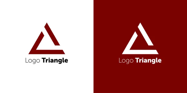 Elemento de logotipo do triângulo de design. Modelo de ícone de vetor de fita cruzada infinita . — Vetor de Stock