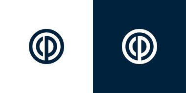 P harfi soru işareti logo tasarım şablonu elementleri