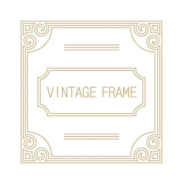 Vintage Ornament Greeting Card Vector Template. Retro Luxury Invitation, Royal Certificate. Vintage Frame, Vintage Ornament, Ornaments Vector. — Stock Vector