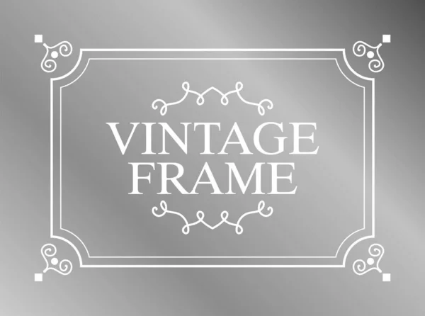 Vintage Frame. Vintage Ornament Greeting Card Vector Template. Retro Luxury Invitation, Royal Certificate. — Stock Vector