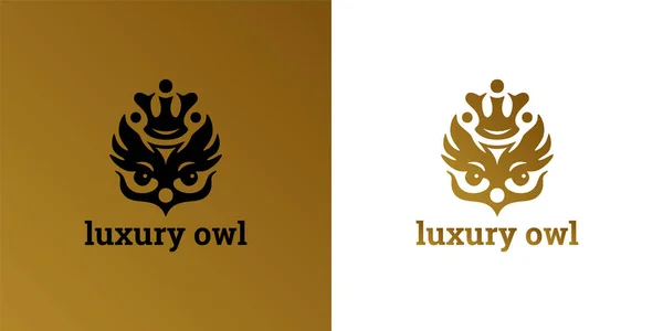 Business Corporate Luxus Eule Logo Design Vektor. Kluge Logo-Vektorvorlage. — Stockvektor