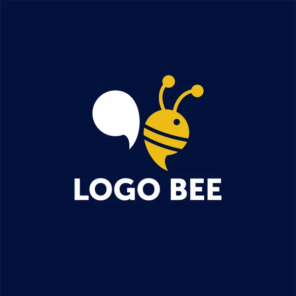 Bee logo ontwerp concept. Abstract creatief Bee icoon. honing producent logo. — Stockvector